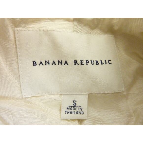 Banana Republic Beige Canvas Swing Jacket S Crop Trench - Picture 7 of 8
